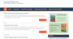 Desktop Screenshot of cancerwebpage.com