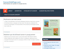 Tablet Screenshot of cancerwebpage.com